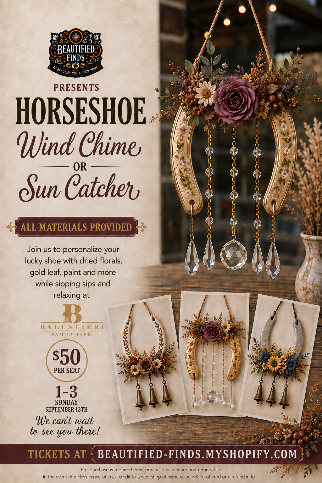 Horseshoe Wind Chime/Sun Catcher - Balestieri 9/13
