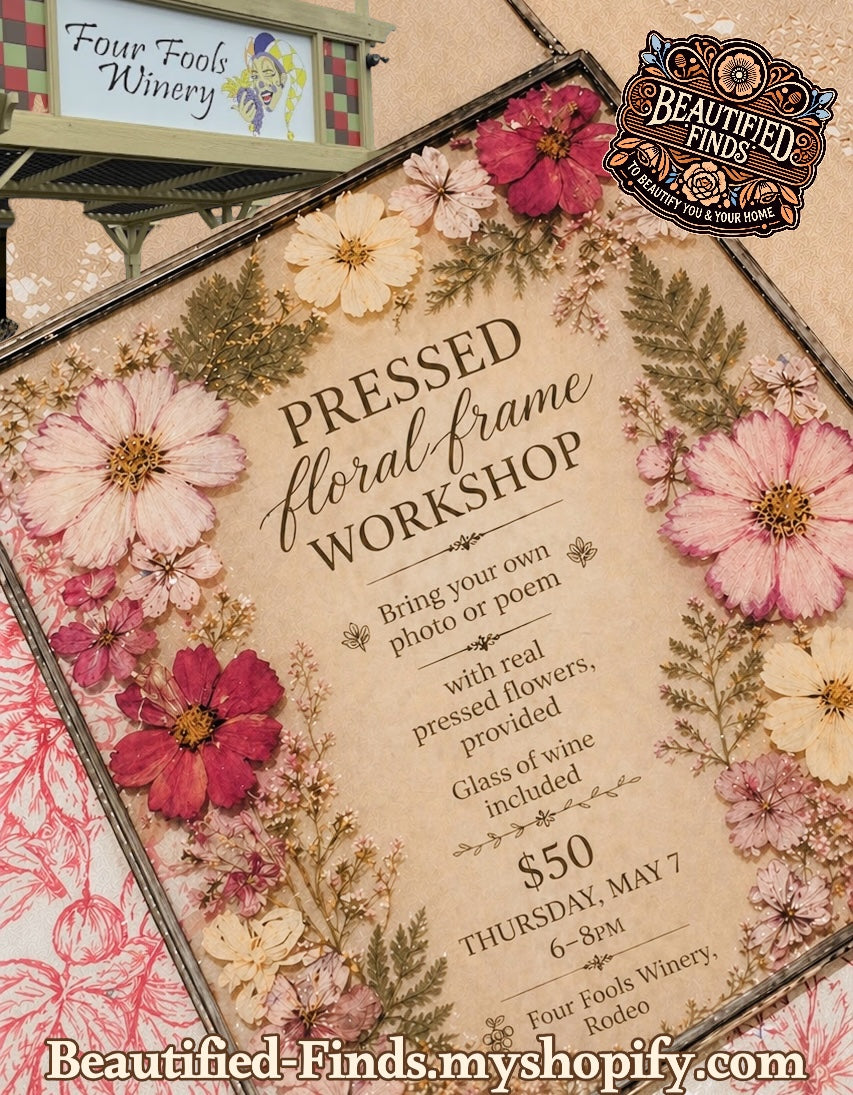 Pressed Floral Frame - Four Fools, Thursday 5/7